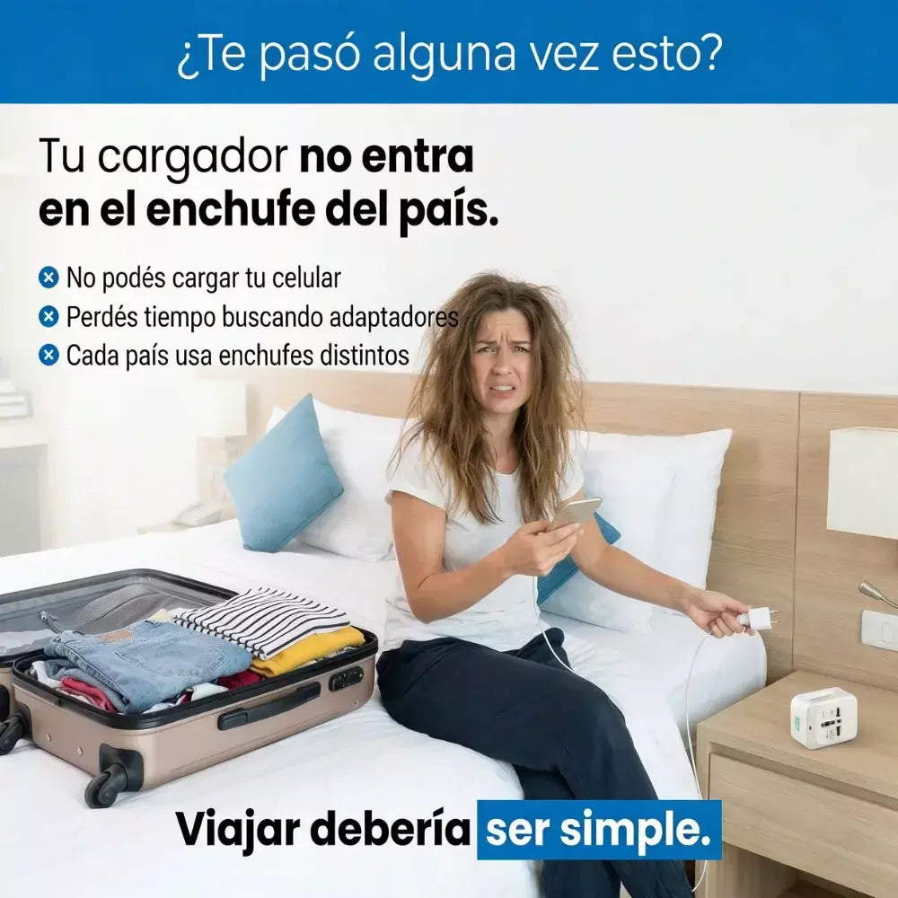 Adaptador Universal de Viaje - 3 en 1