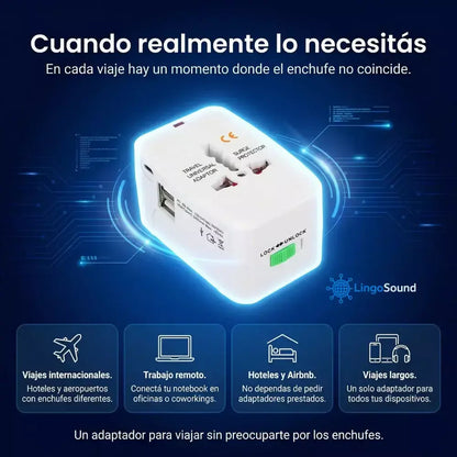 Adaptador Universal de Viaje - 3 en 1