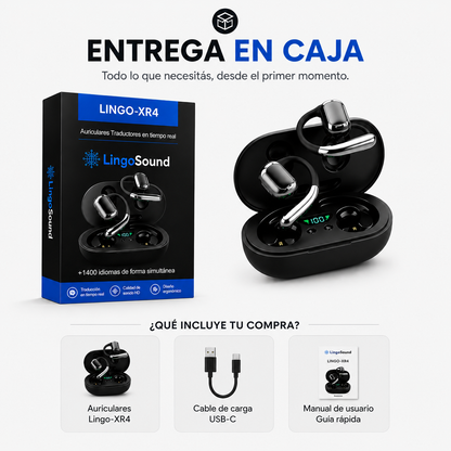 LingoSound XR4 - Auriculares traductores de idioma en tiempo real