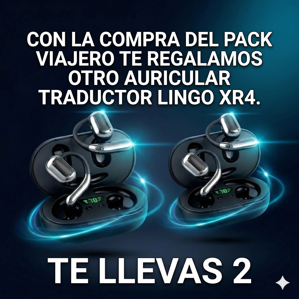 Pack Viajero 5 en 1 con Auricular Traductor Gratis