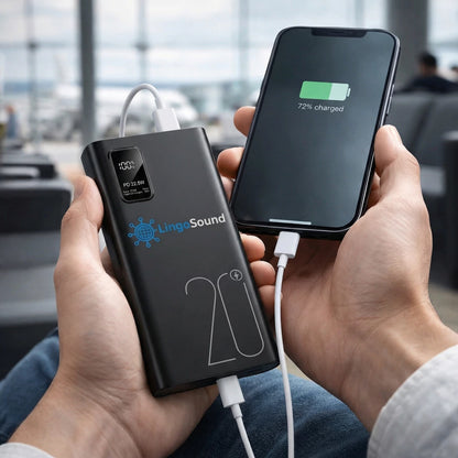 Power Bank LingoSound 20.000 mAh - Bateía Externa Portátil Carga Rápida